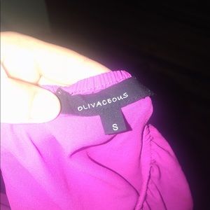 Purple halter neck shirt